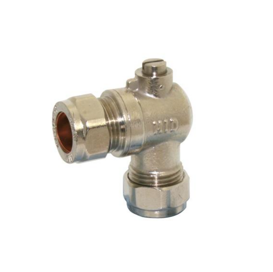 15mm Angled Chrome Isolating Valve