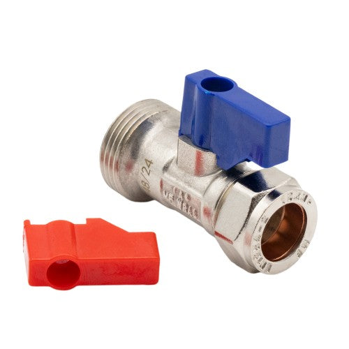 15mm x 3/4" Straight Washing Machine Tap Comes With Check Valve
