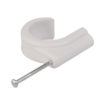 15mm White Nail-in Pipe Clip