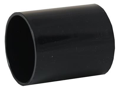 Black Solvent-Weld Waste Straight Coupler 40mm