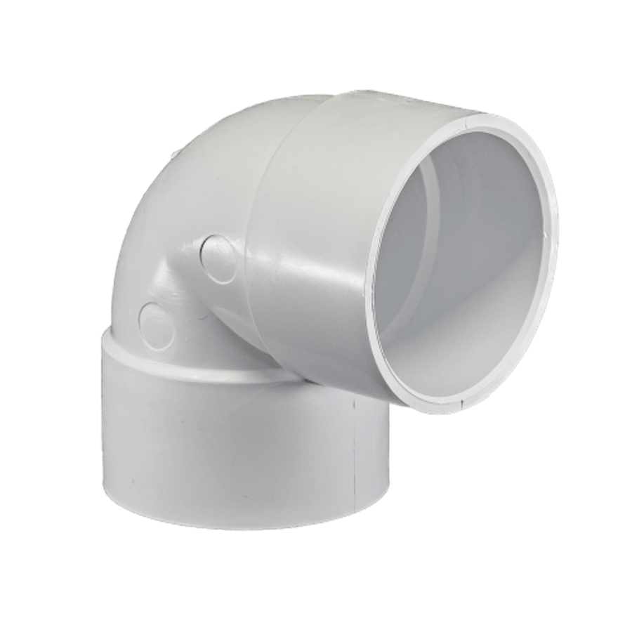 Waste Solvent Weld 90° Knuckle Bend 40mm White