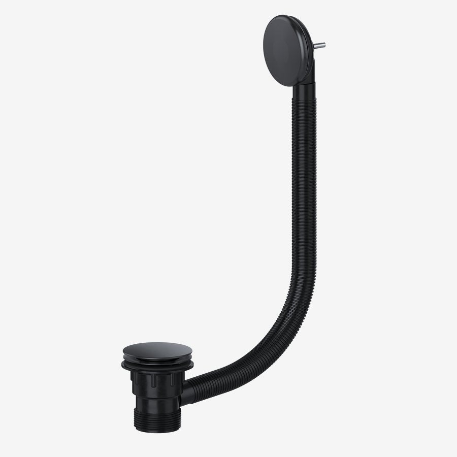 Viva Matt Black Clicker Bath Waste & Overflow Kit