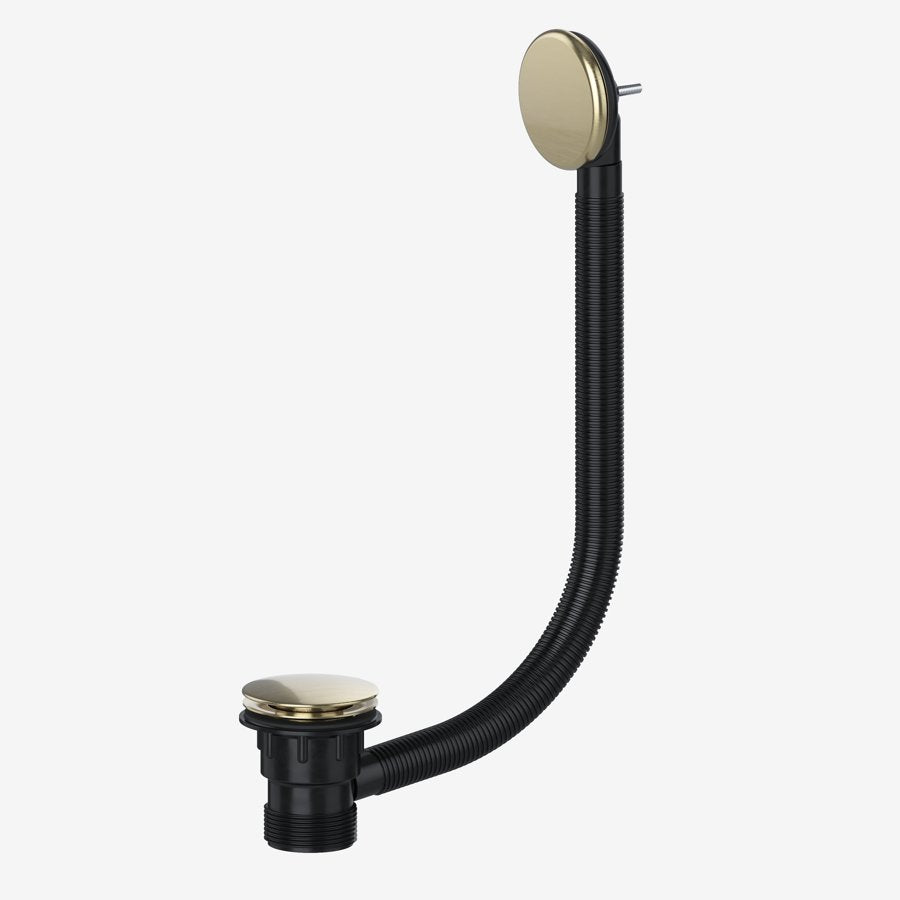 Viva Brushed Brass Clicker Bath Waste & Overflow Kit