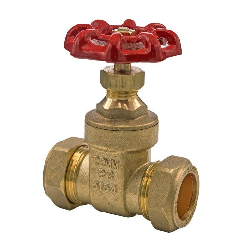 22mm Brass Compression Gate Valve