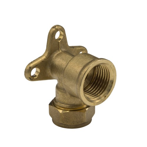 Compression Wall Plate Elbow 22mm x 3/4"