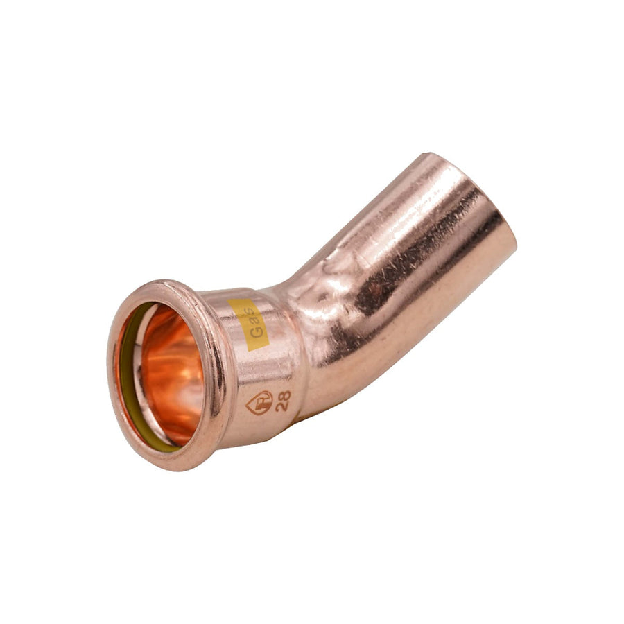 PressFit Gas 45° Street Elbow 22mm × 22mm