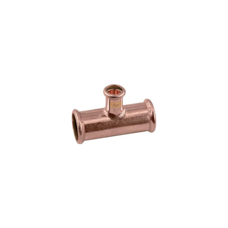 PressFit Gas Reducing Tee 22mm × 15mm × 22mm