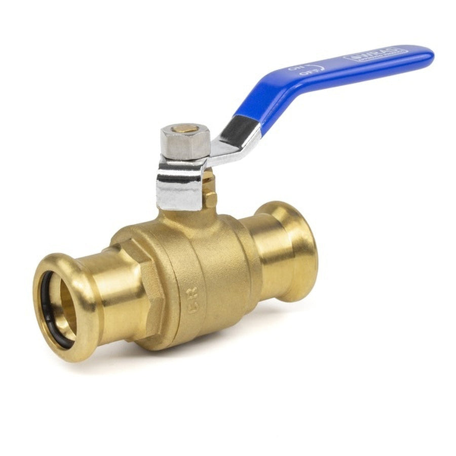 PressFit Water M-Profile Press Lever Ball Valve 28mm × 28mm – Blue Handle