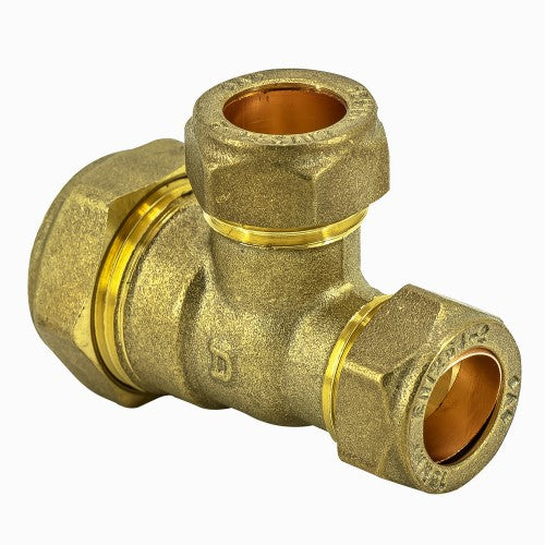 22 × 15 × 15mm Compression Reducing Tee