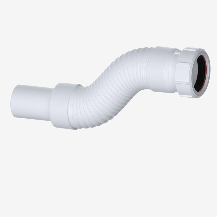 Viva 40mm Flexible Waste Fitting – Compression × Plain Spigot